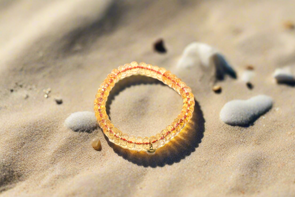 8mm Rondelle Signature Citrine Bracelet – 60 Karats of Sunshine Healing.