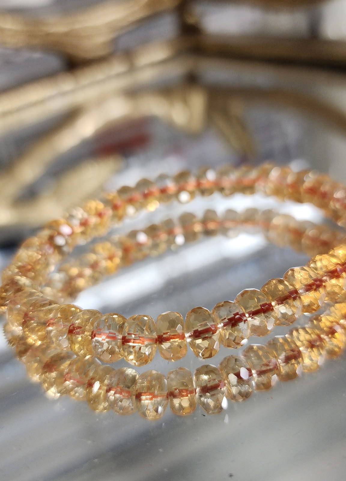 8mm Rondelle Signature Citrine Bracelet – 60 Karats of Sunshine Healing.