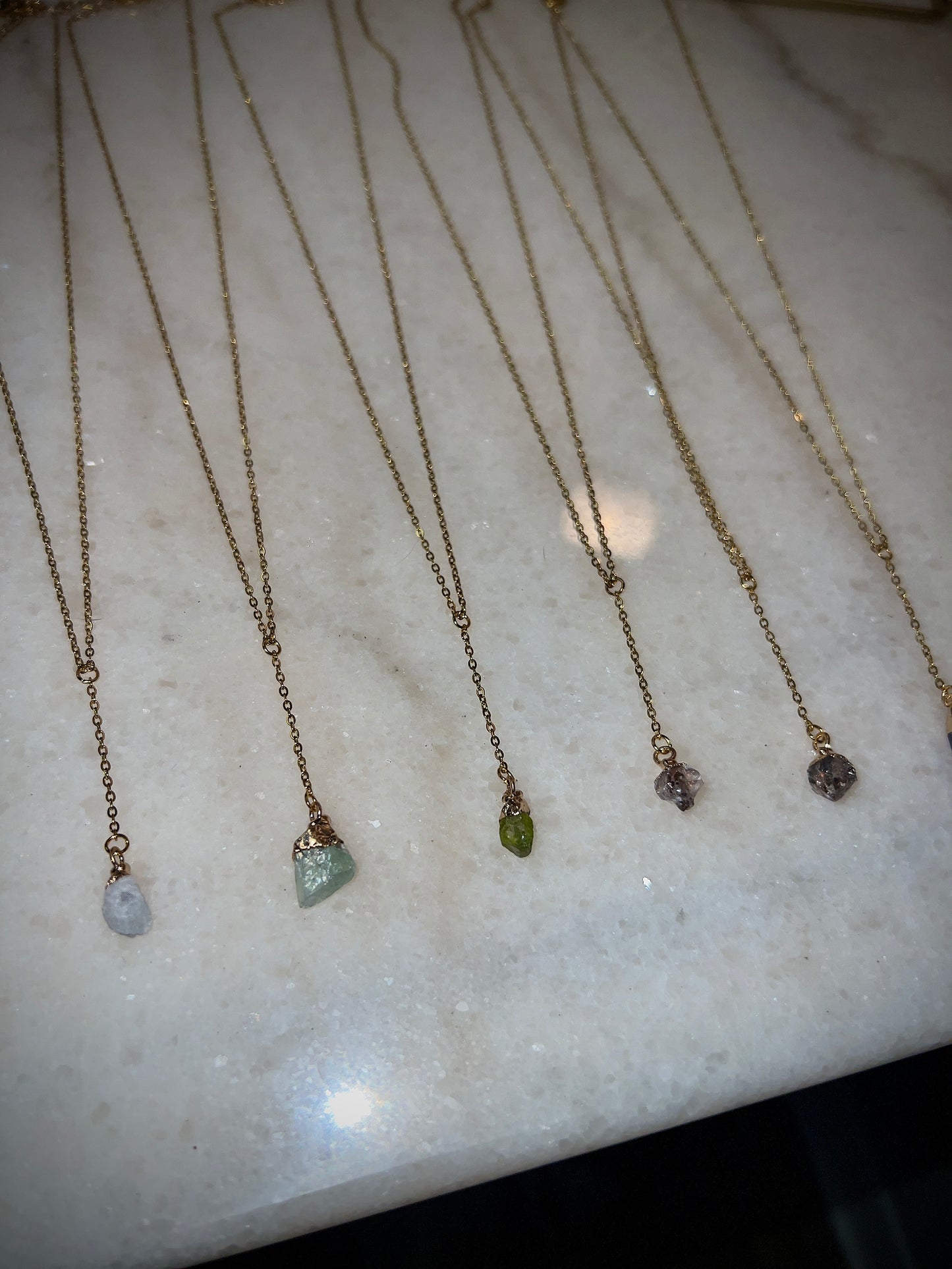 Dainty Raw Gemstone Necklace