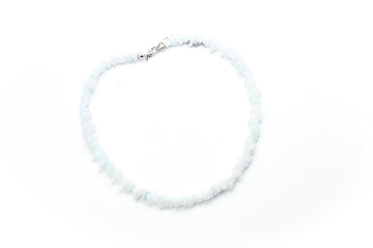 Raw Aquamarine adjustable choker necklace