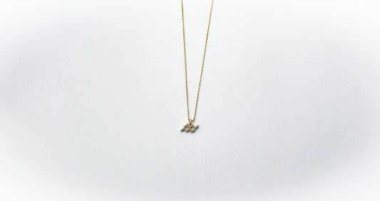 Raw Gemstone Garnet Minimal drop crystal gold necklace