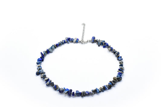 Raw Lapis Lazuli adjustable choker necklace