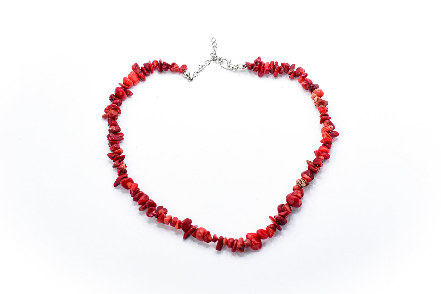 Raw Red Coral adjustable choker necklace