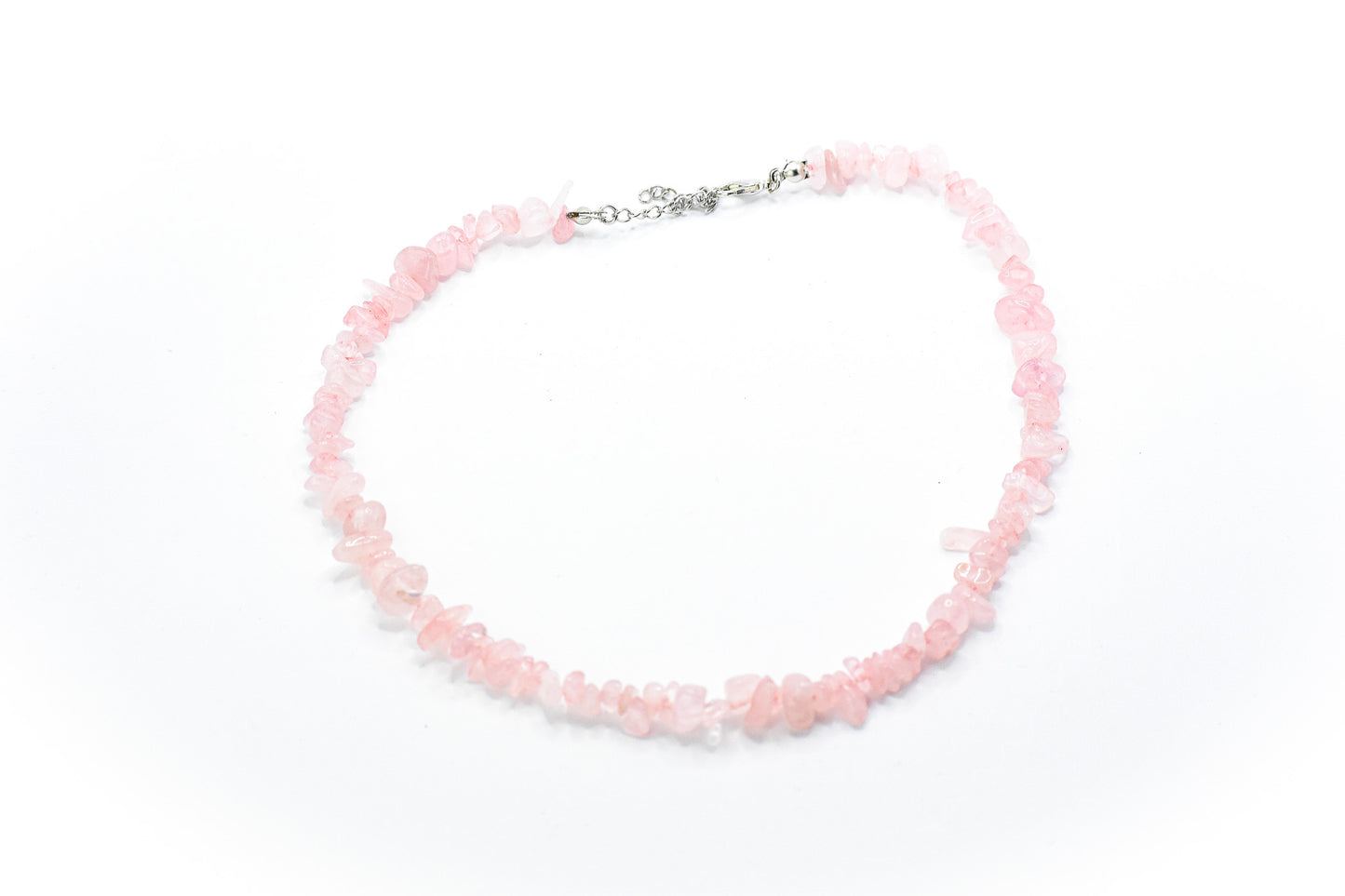 Raw Rose Quartz adjustable choker necklace