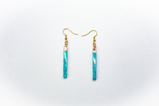 Raw Bar Turquoise Crystal Earrings
