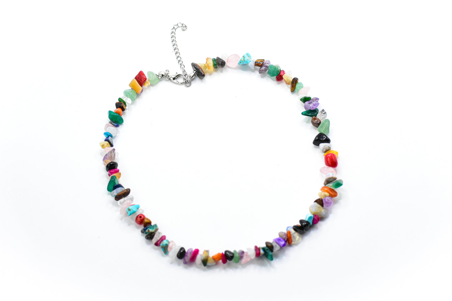 Raw multi colored necklace