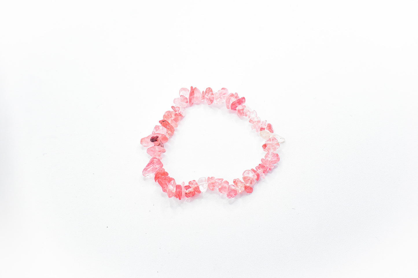 Raw strawberry quartz healing bracelet